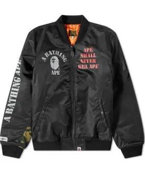 A Bathing Ape Men's Stencil Loose FITA-1 Jacket