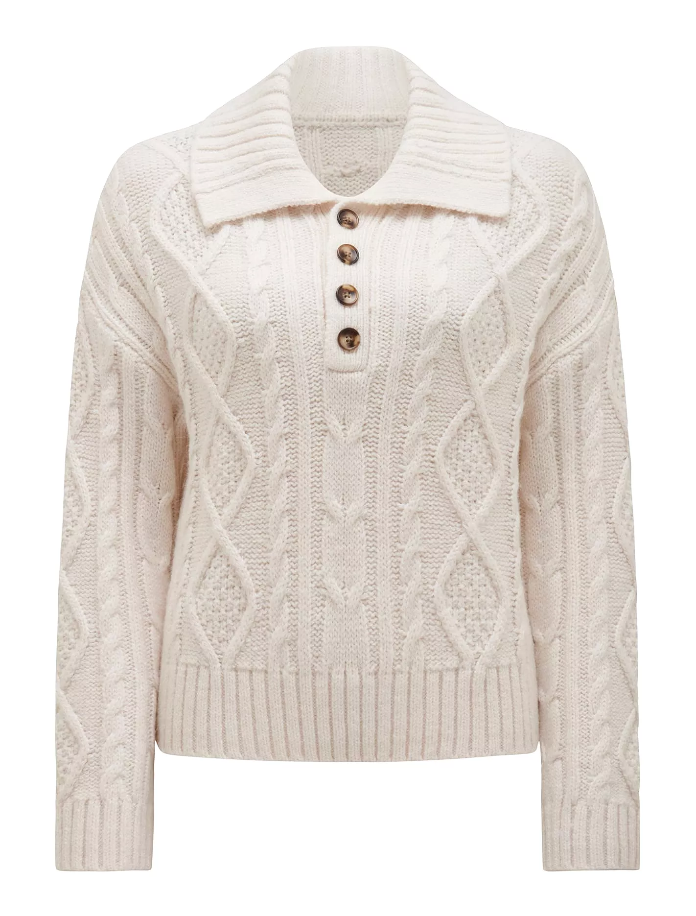 Adelaide Cabled Collar Knit Jumper