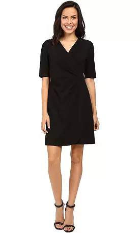 Adrianna Papell - AP1D100146 V-Neck Short Sleeve Dress