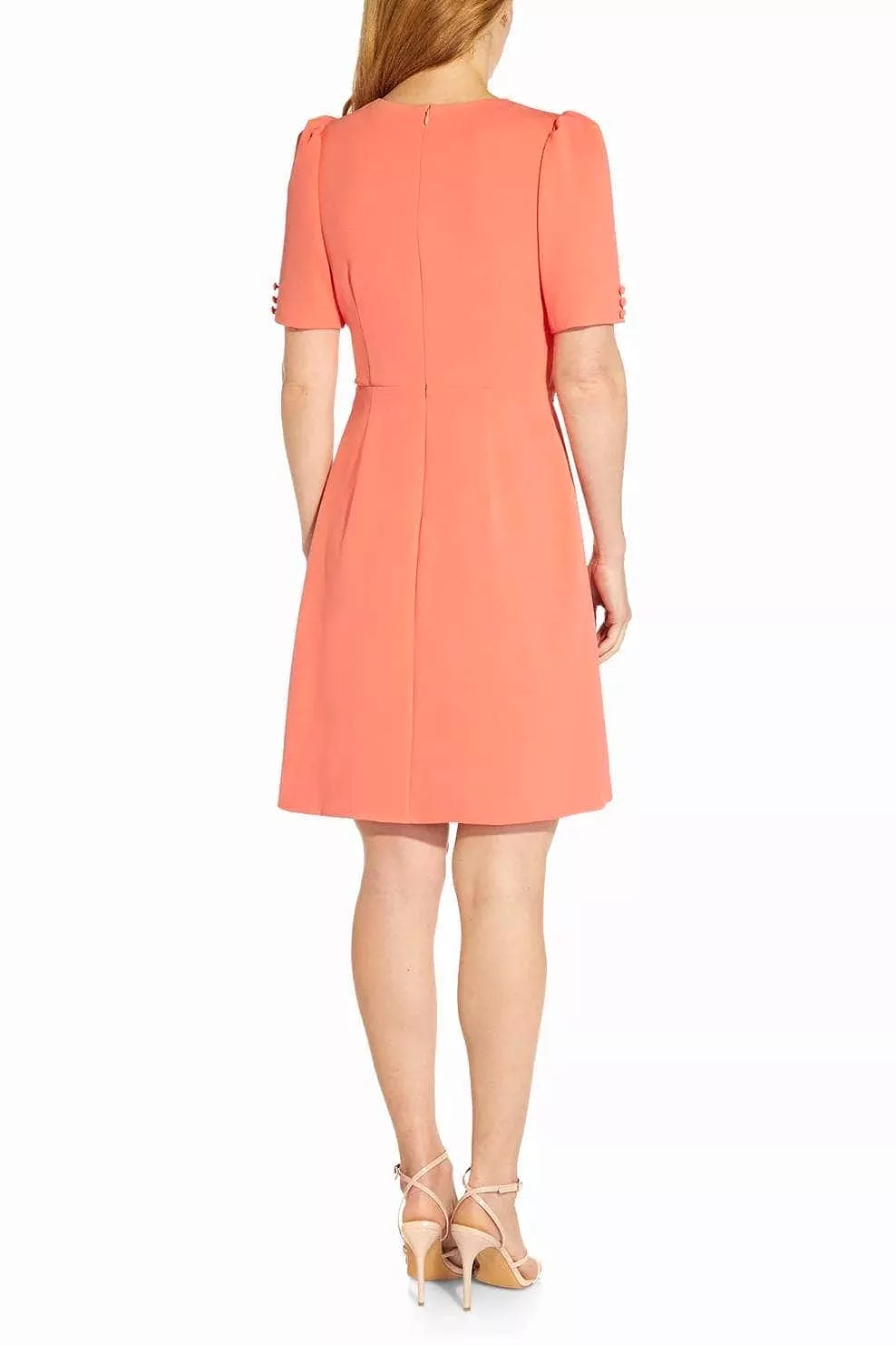 Adrianna Papell AP1D104632 - V-Neck Short Sleeve Cocktail Dress