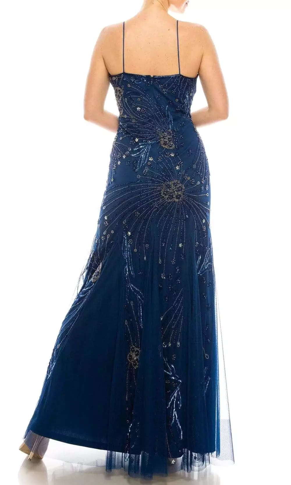 Adrianna Papell - AP1E205597 V Neck Beaded Long Dress