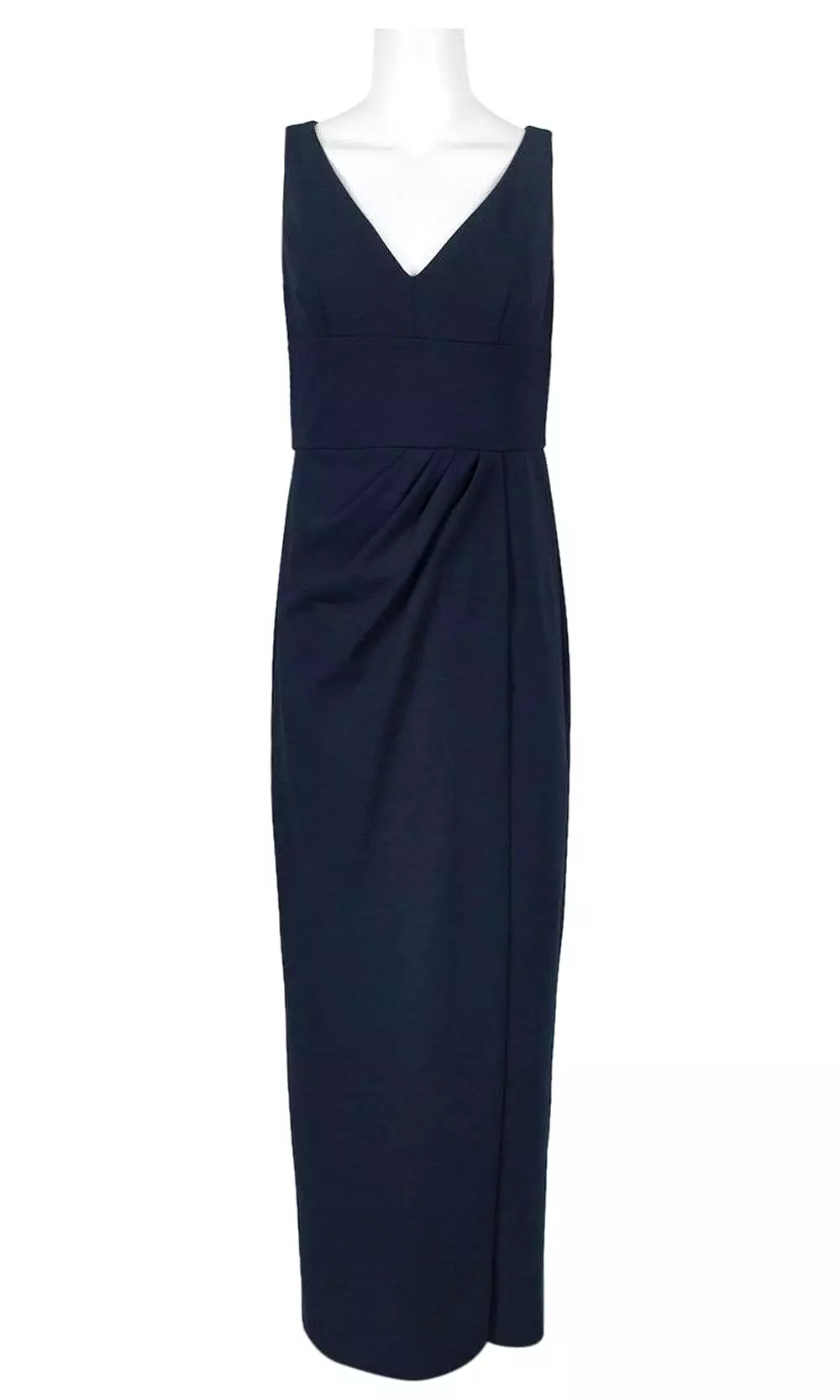 Adrianna Papell - AP1E206762 Sleeveless V-Neck Column Long Crepe Dress