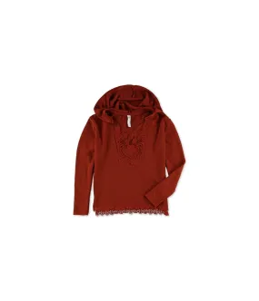 American Rag Womens Crochet Trim Hoodie Sweatshirt, TW2