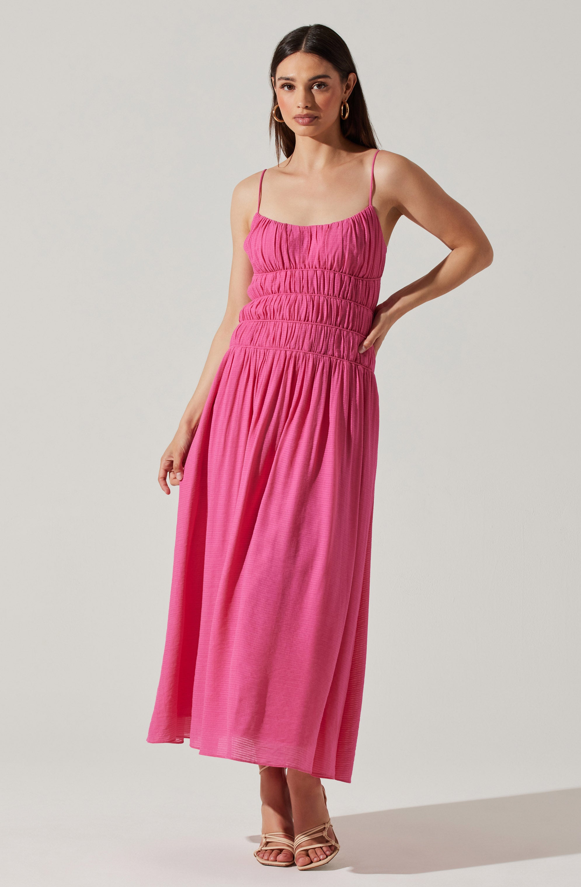 Andrina Smocked Midi Dress