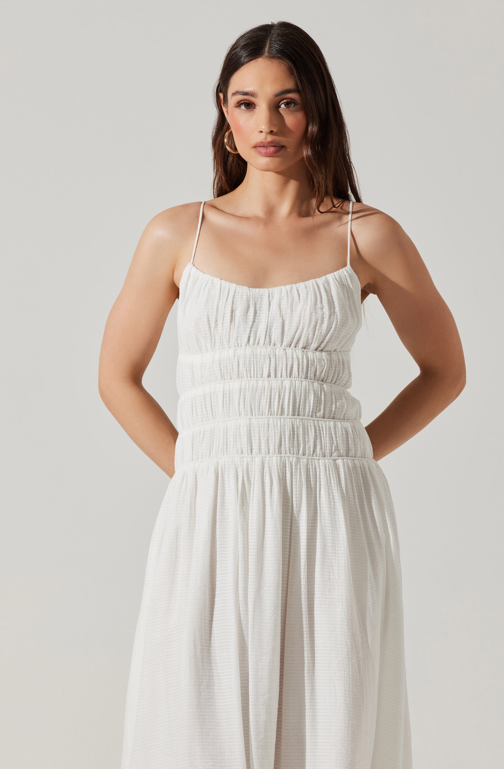 Andrina Smocked Midi Dress