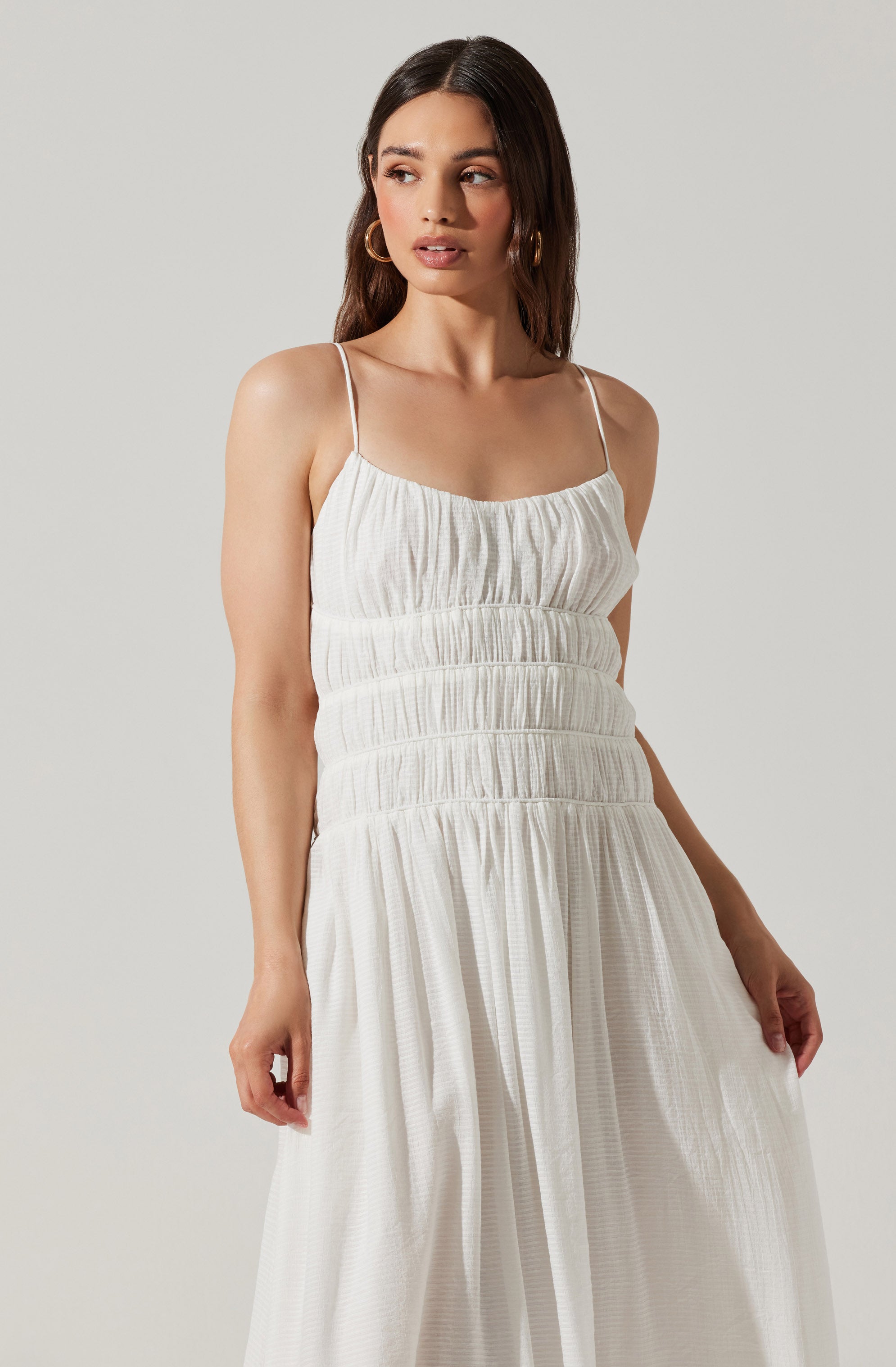 Andrina Smocked Midi Dress