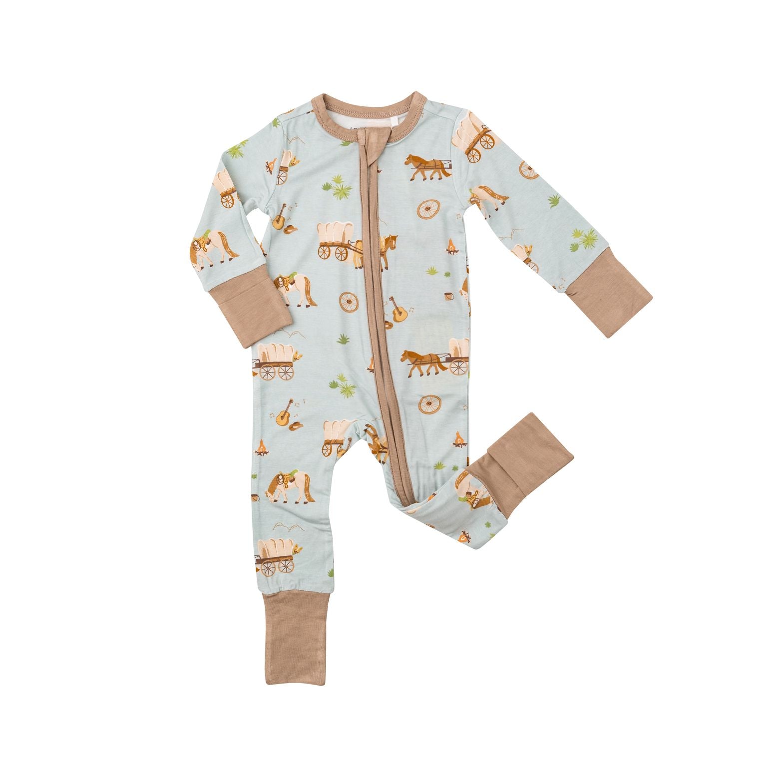 Angel Dear - Covered Wagon Zipper Romper