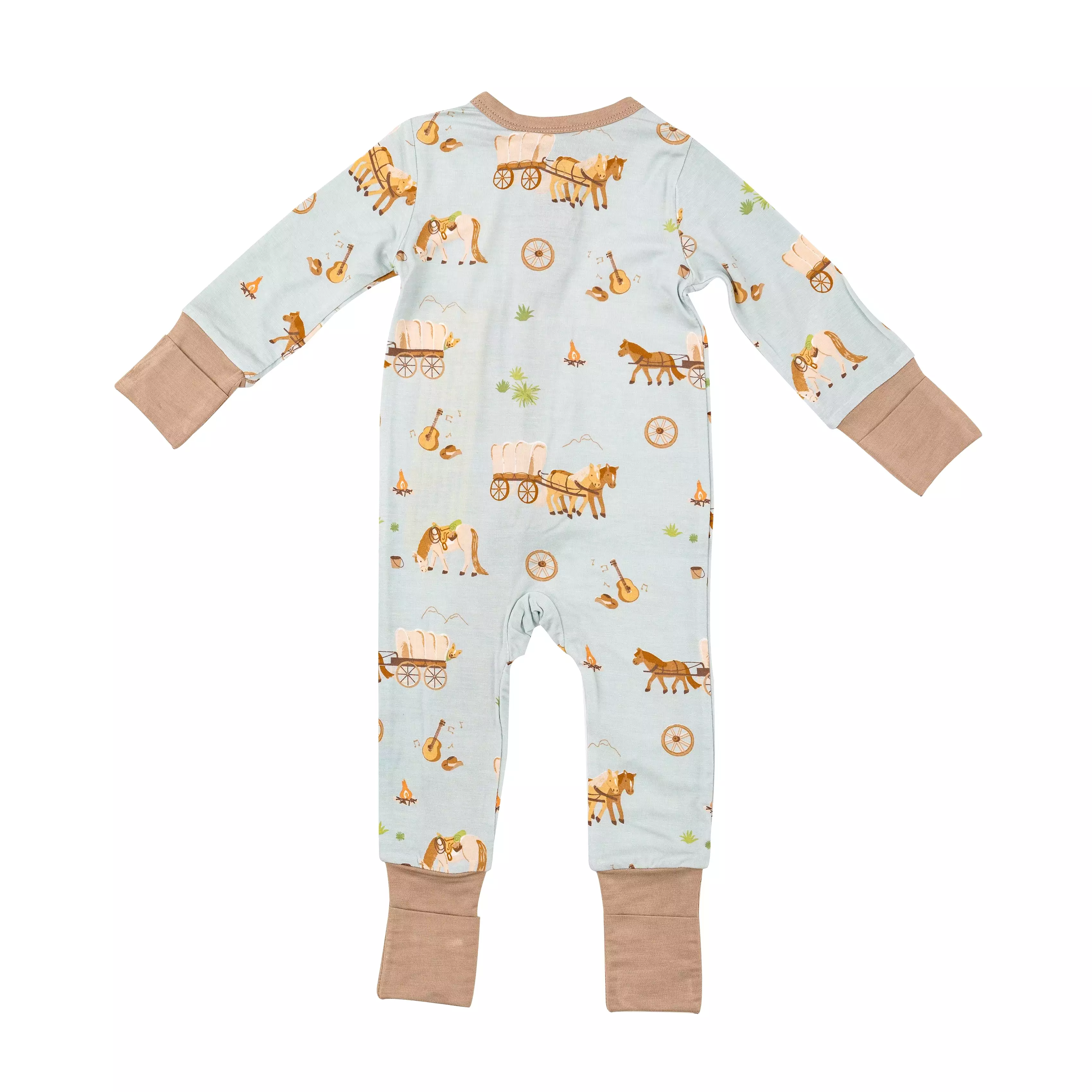 Angel Dear - Covered Wagon Zipper Romper