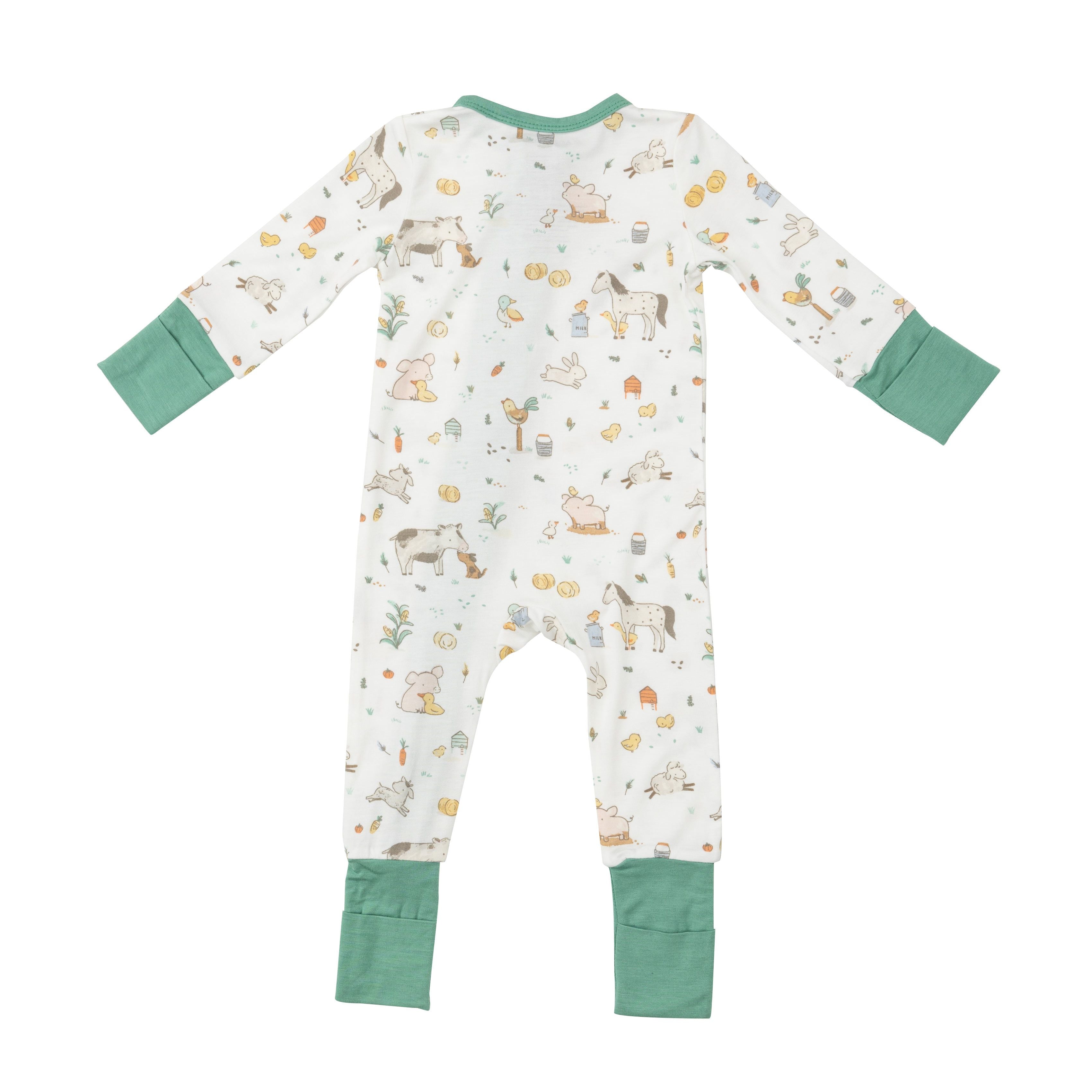 Angel Dear - Farm Babies Zipper Romper