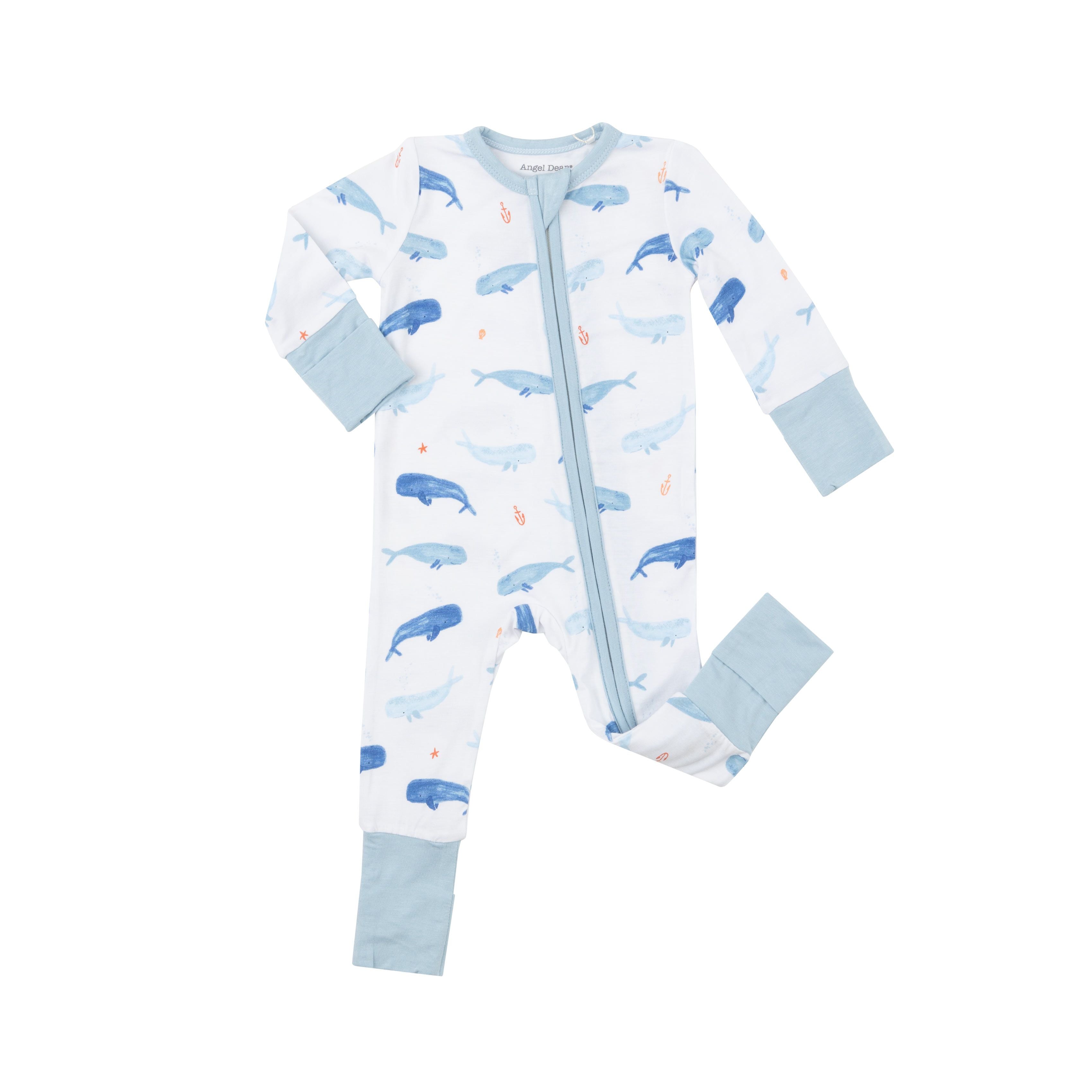 Angel Dear - Whale Hello There Zipper Romper