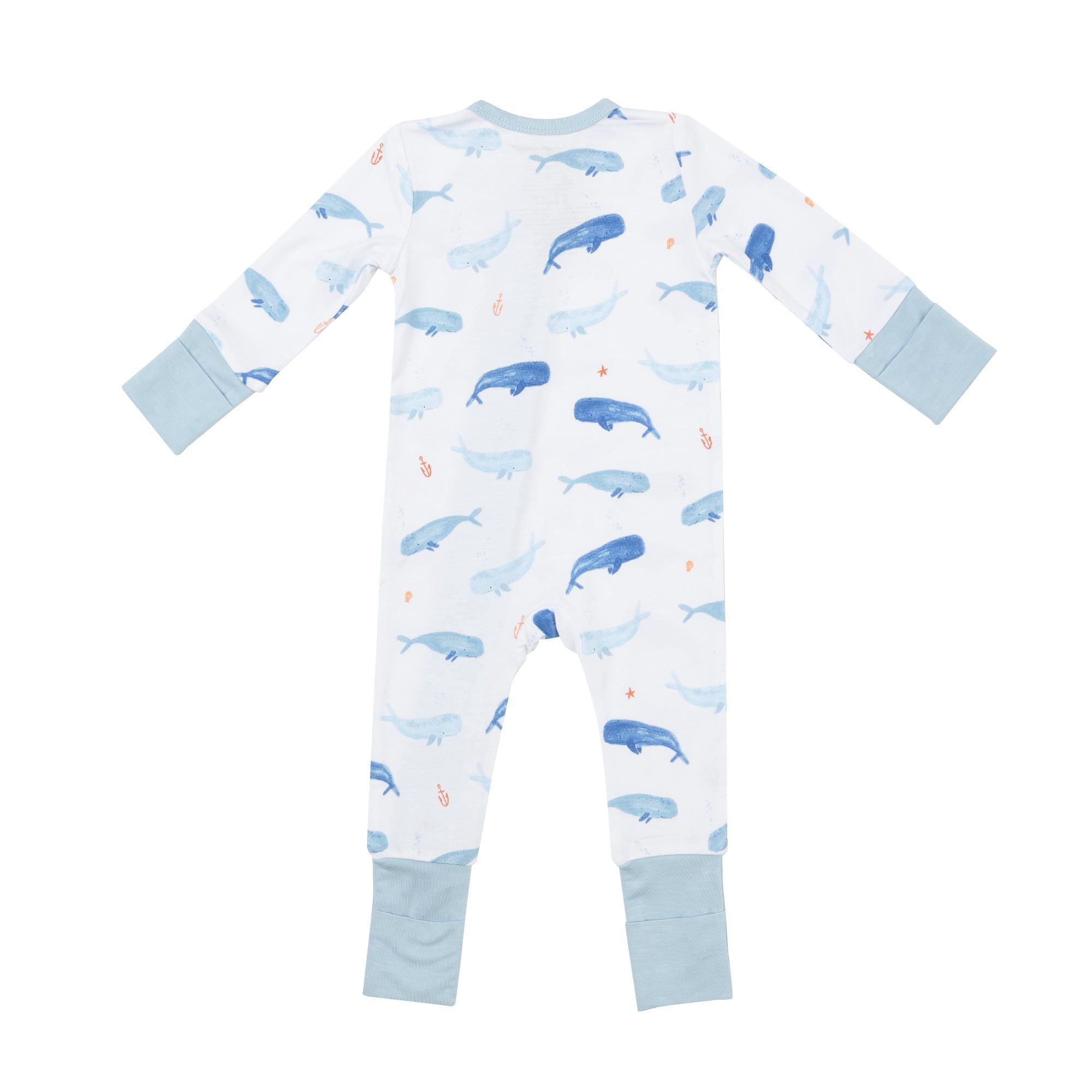 Angel Dear - Whale Hello There Zipper Romper