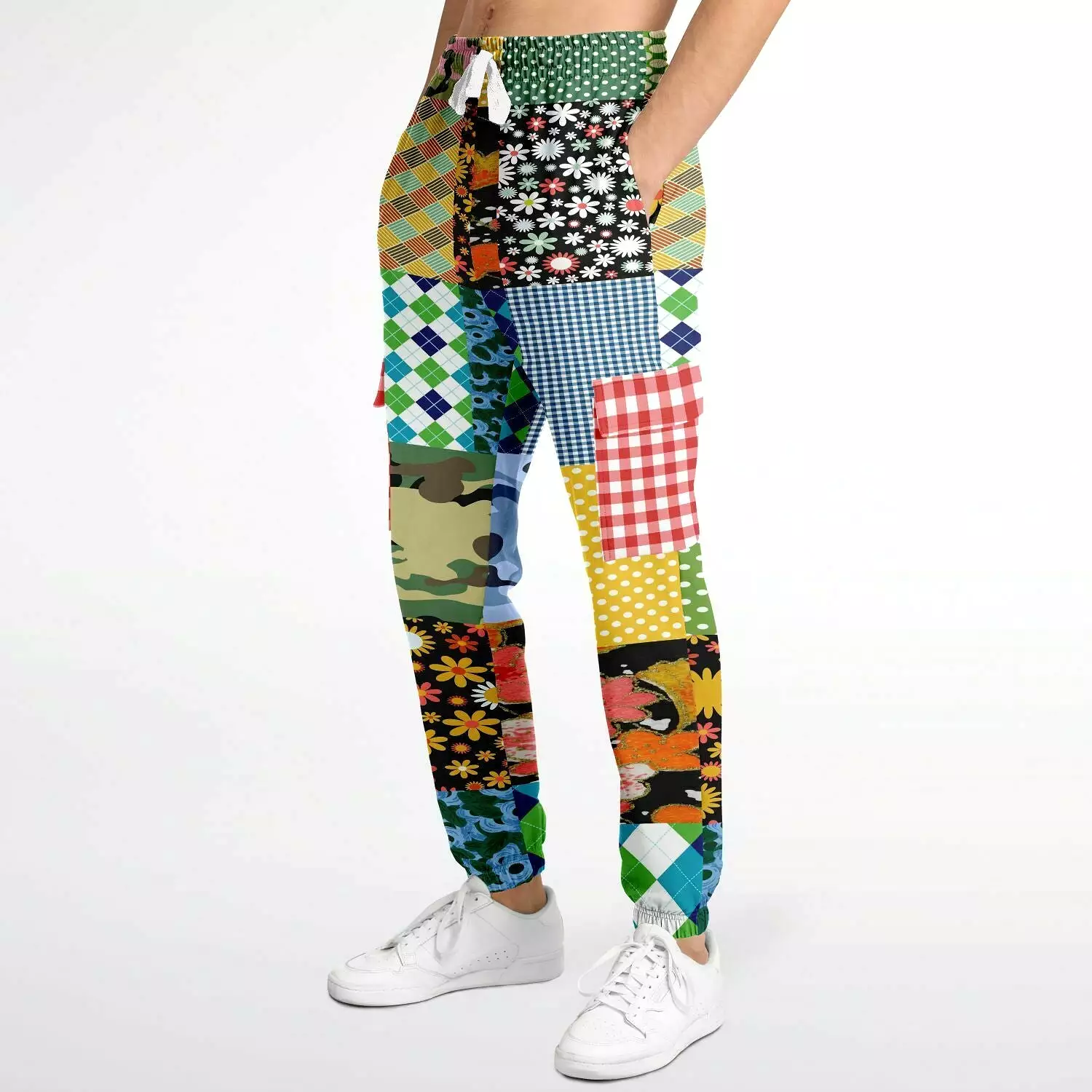 Army Brat Patchwork Print Unisex Cargo Sweats