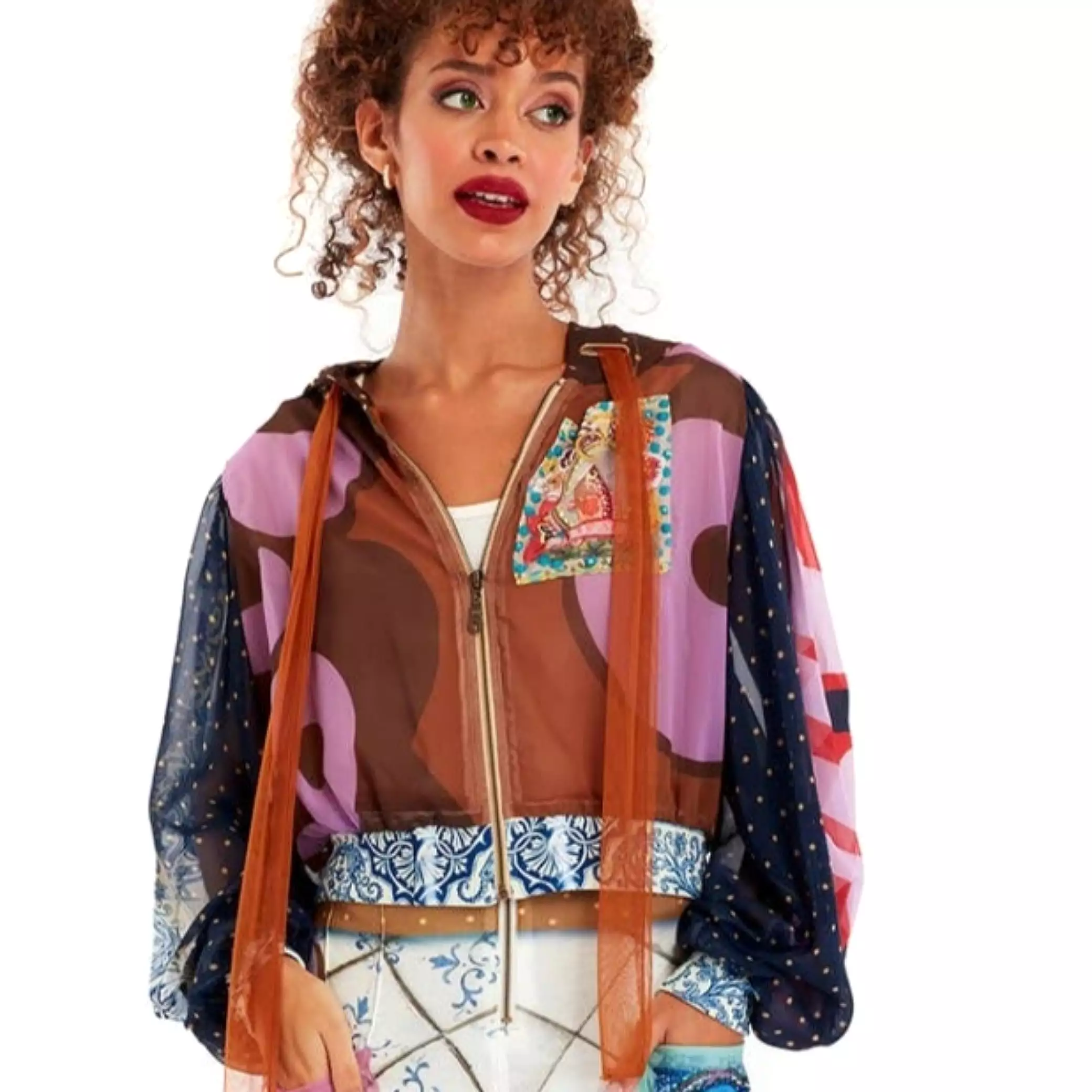 Art of Fashion Unique Cropped Hoodie Jacket