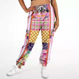 Bahama Mama Pink Patchwork Unisex Eco-Poly Cargo Joggers