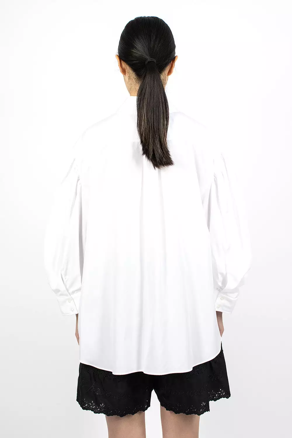 Beaded Signature Sleeve Shirt White/Pearl