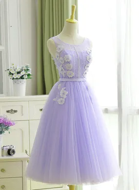 Beautiful Lavender Tulle Vintage Party Dresses, Homecoming Dresses