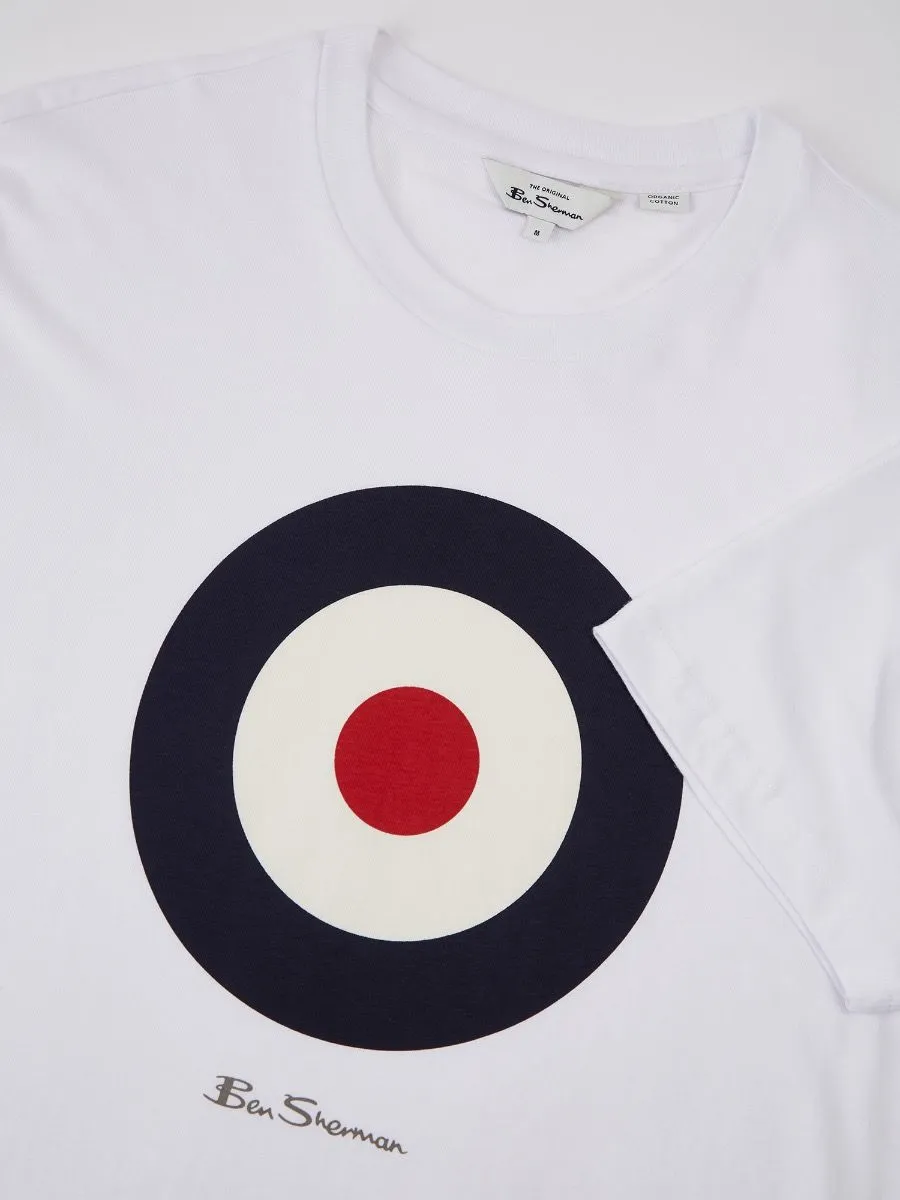 Ben Sherman Target Crew Neck T-Shirt White