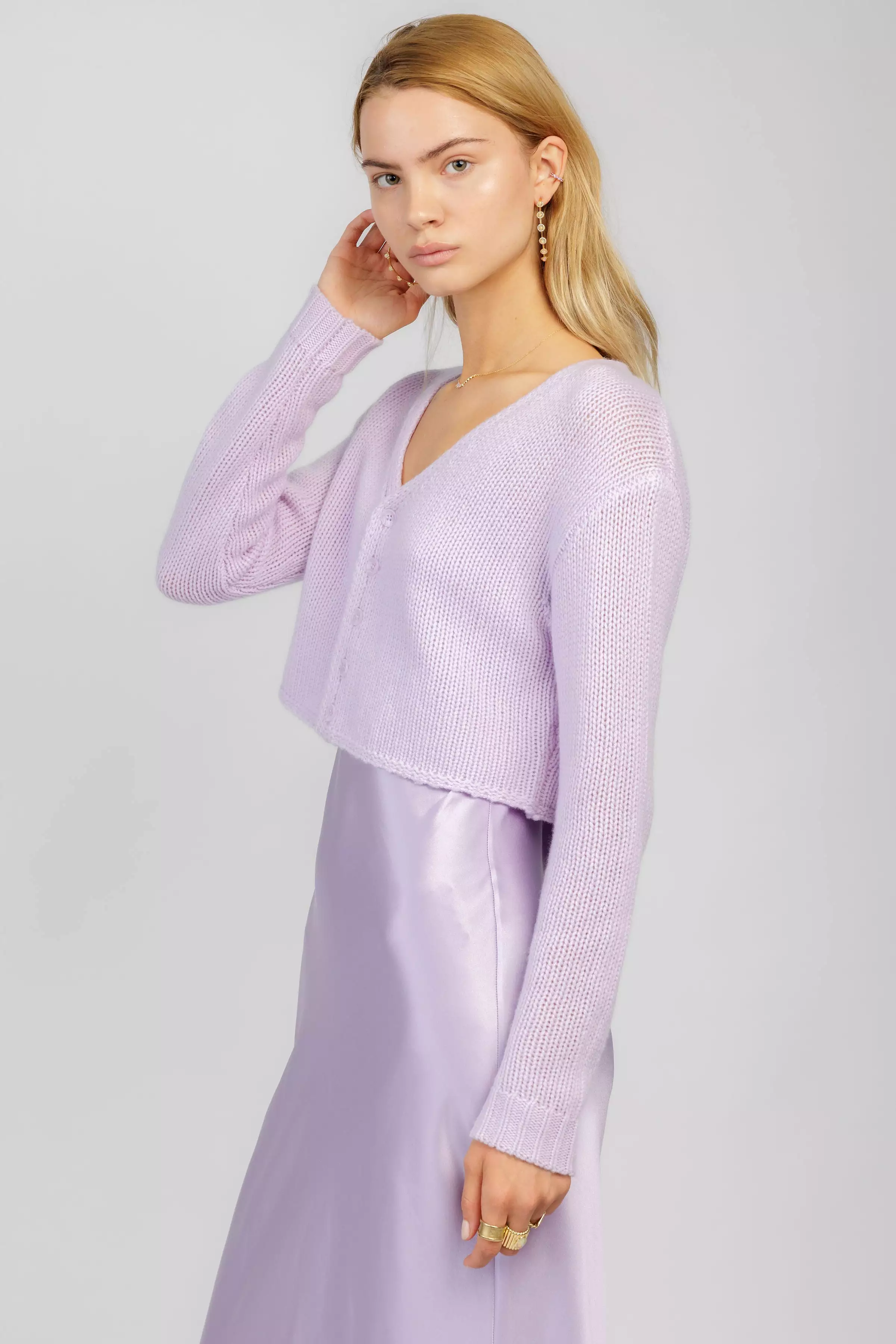 Bianco Cashmere Cardigan in Prism