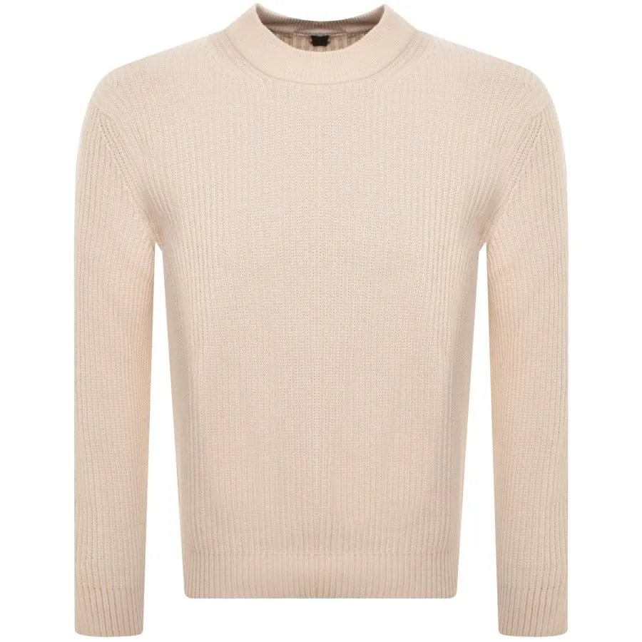 BOSS Kecol Knit Jumper Beige