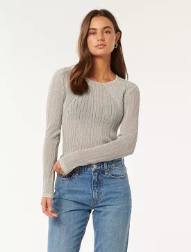 Cara Sheer Mix Knit Jumper