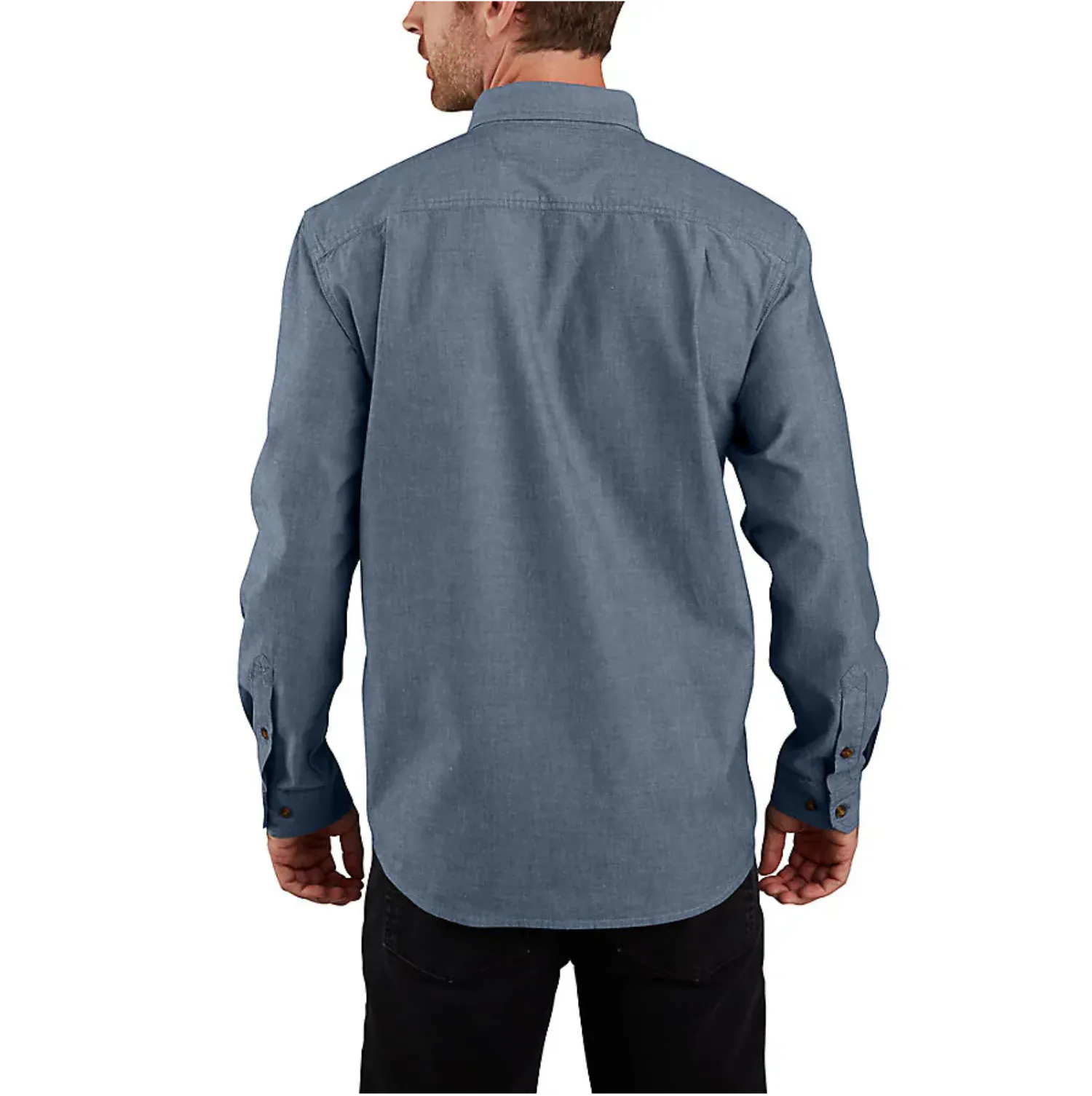 Carhartt Men's Midweight Chambray Buton-Down Long Sleeve Work Shirt