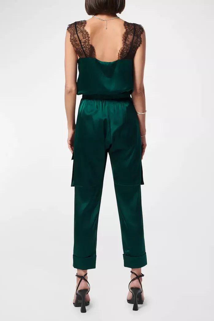 Carmen Cropped Silk Cargo Pants