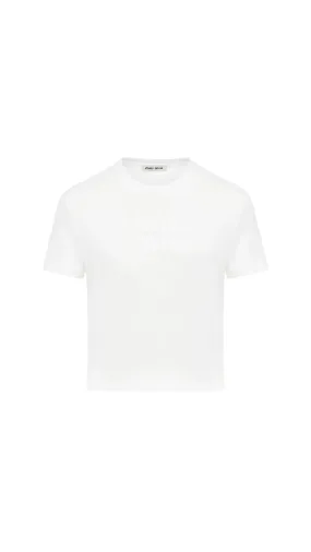 Cotton Logo Patch T-shirt - White