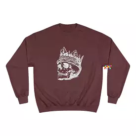 Crowned Skull Goth Crew Neck Champion Sweatshirt