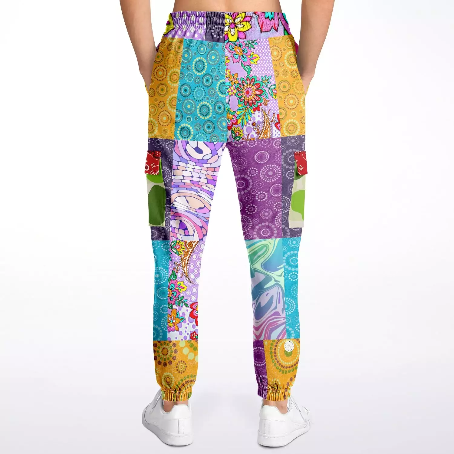 Delirium Hippie Patchwork Solar Flare Unisex Eco-Poly Cargo Joggers