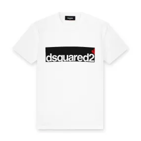 DSQUARED2 - D2 Tag Print T-Shirt in White