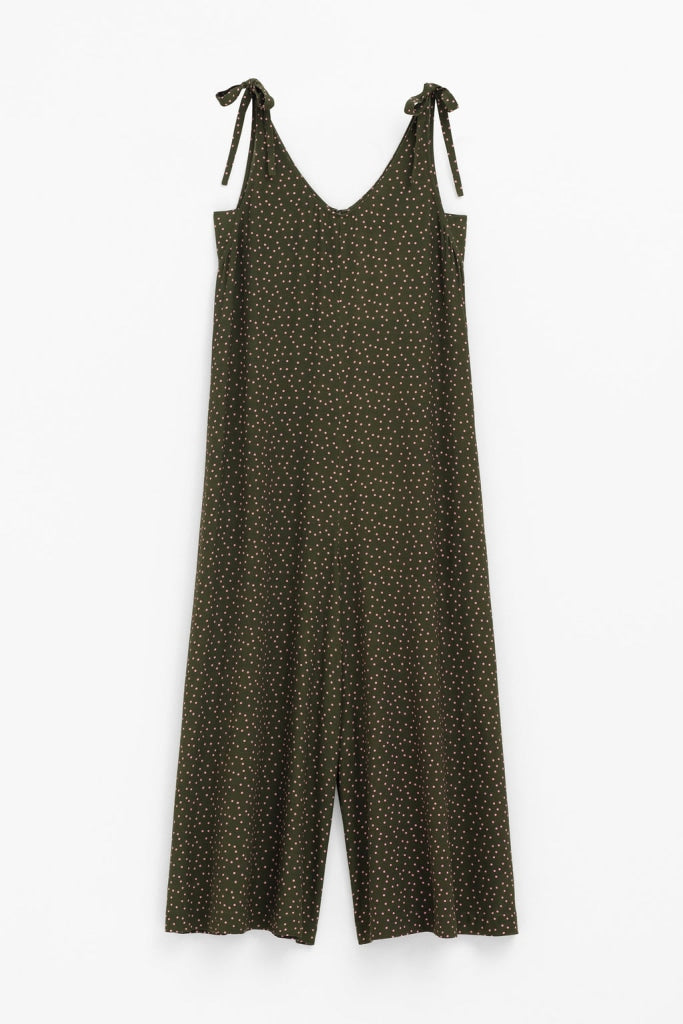 Elk The Label - Jorunn Jumpsuit - Olive/pink Spot Mikro Print