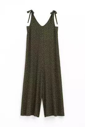 Elk The Label - Jorunn Jumpsuit - Olive/pink Spot Mikro Print