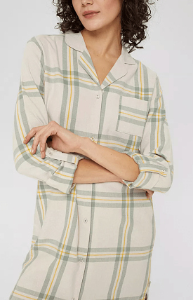 Esprit 100% Cotton Check Night Dress - 101EF1Y315