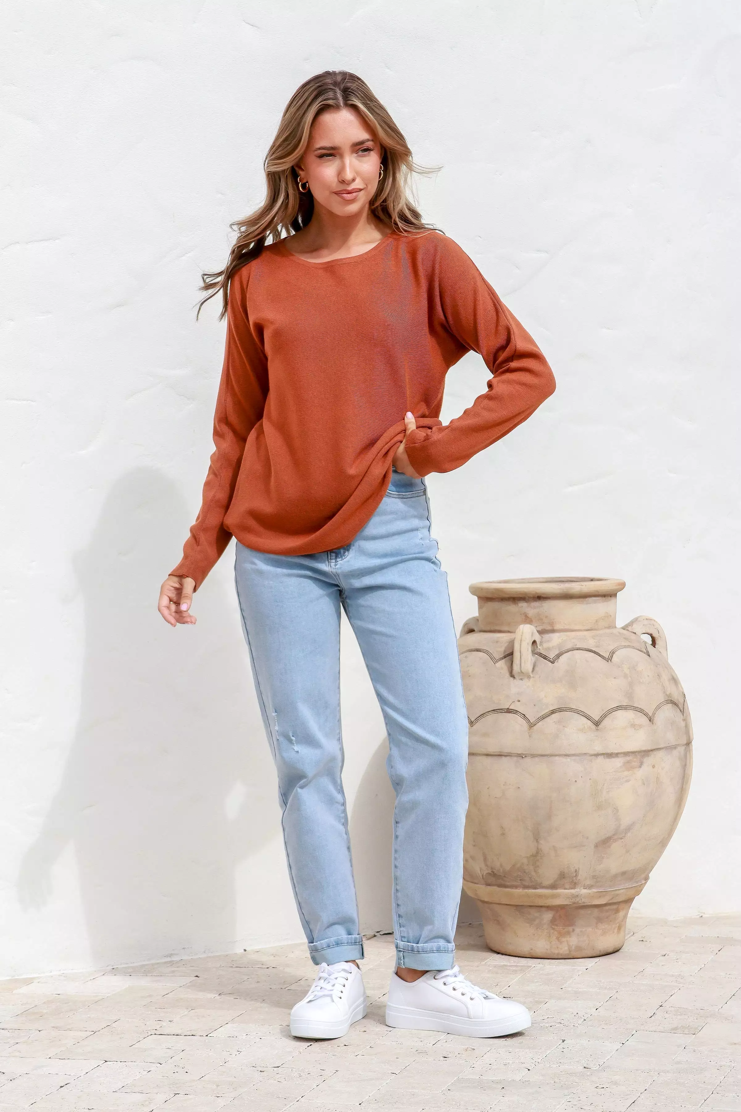 Estelle Rust Knit Jumper