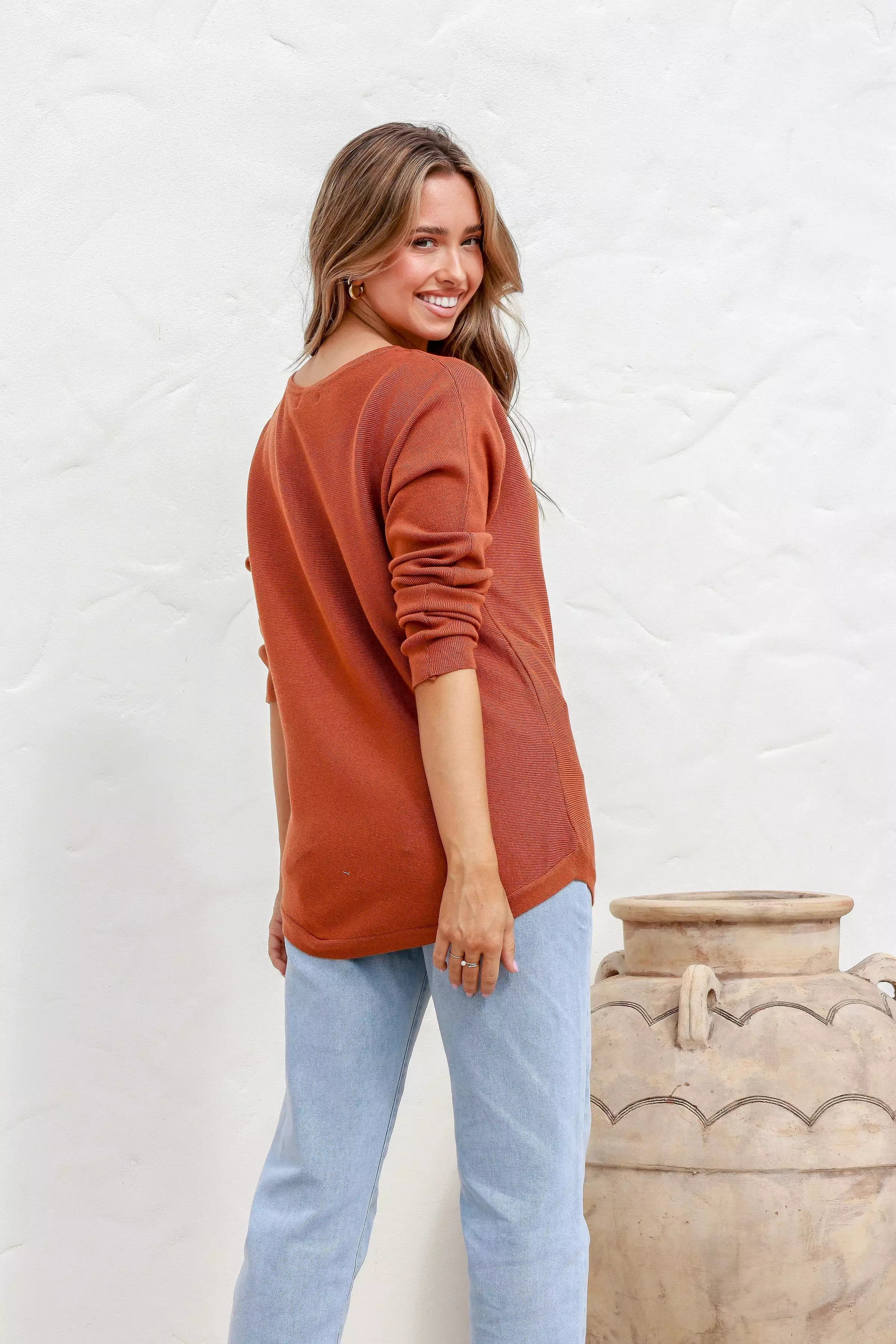 Estelle Rust Knit Jumper