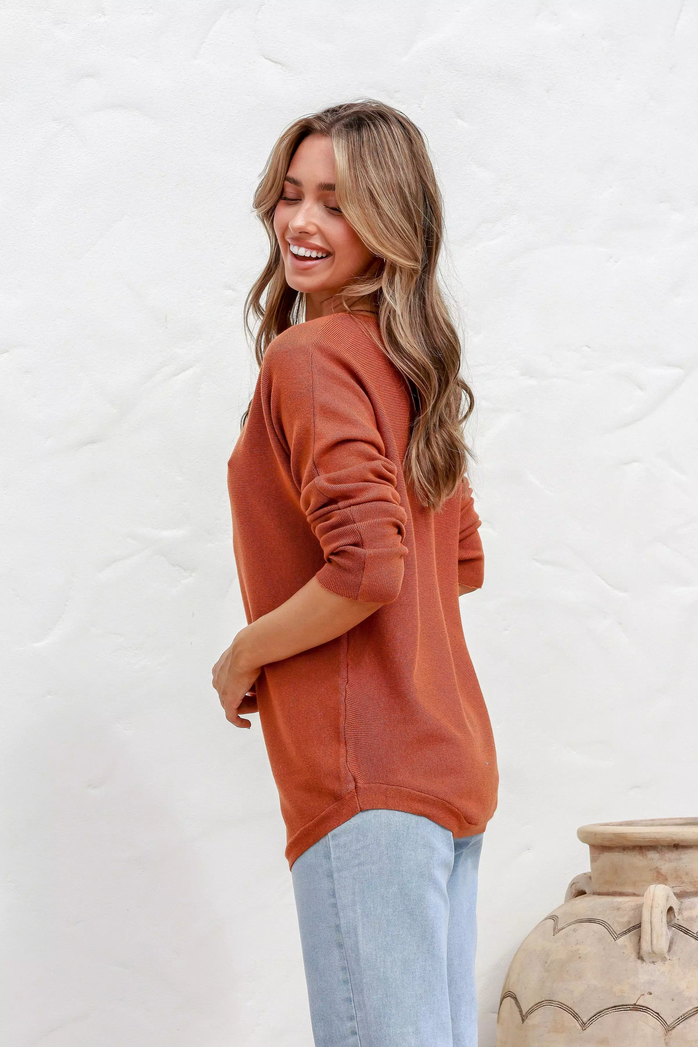 Estelle Rust Knit Jumper