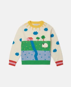 Farmyard Graphic Knitted Sweater