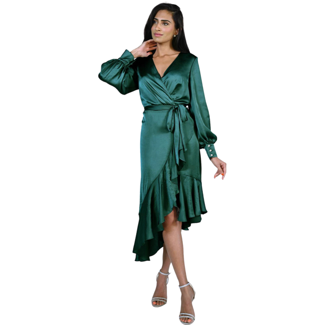 Frank Lyman - Satin Wrap Dress