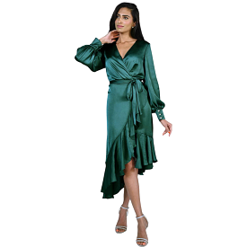 Frank Lyman - Satin Wrap Dress