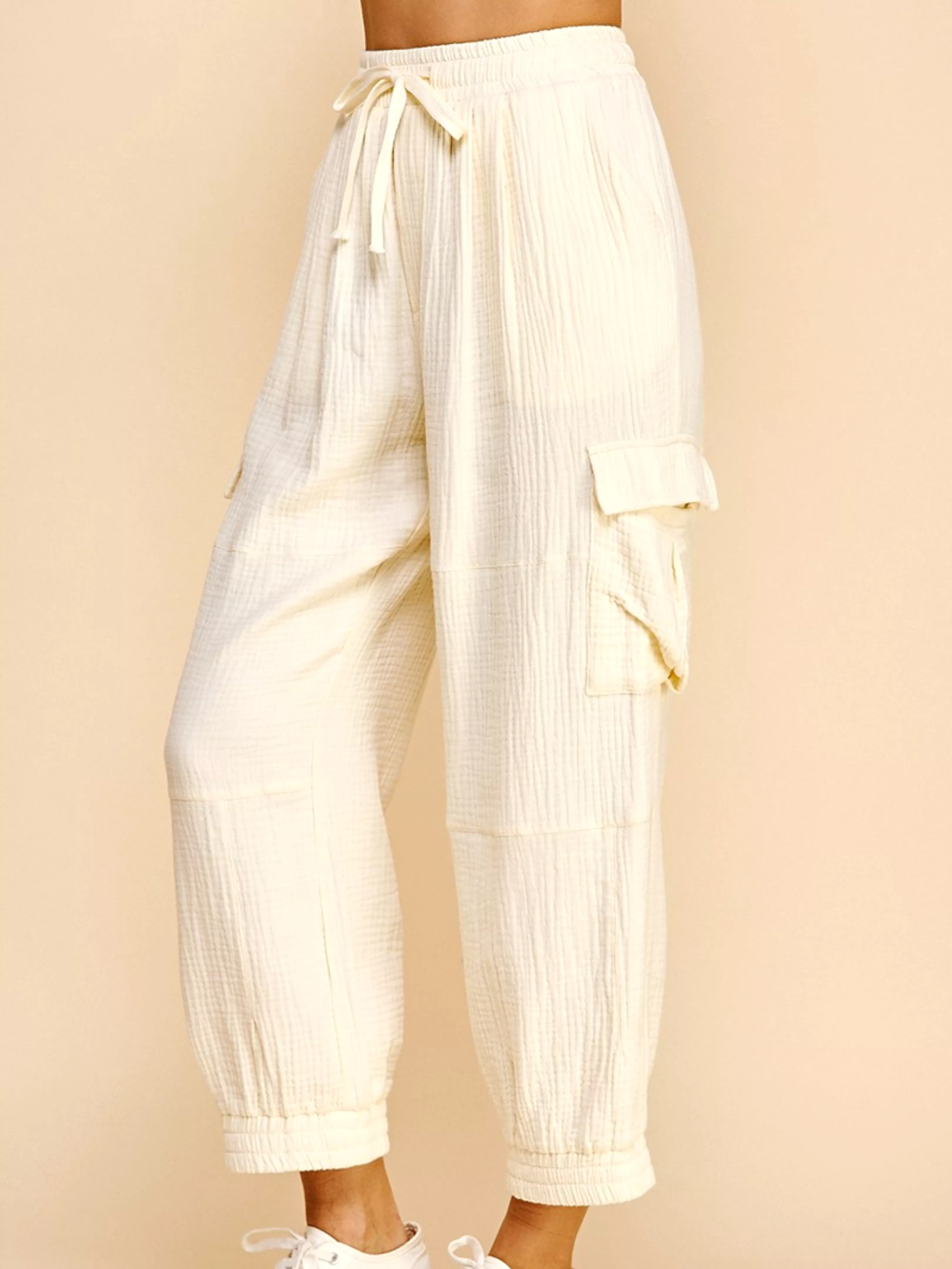 Get Going Cargo Pants - Ivory