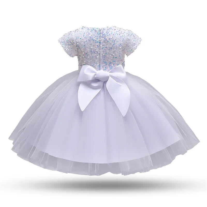 Girls Kids Dresses For Wedding Party Formal Tutu Prom Gown Children Tulle First Communion Bridesmaid Princess Costume 3-8 Year