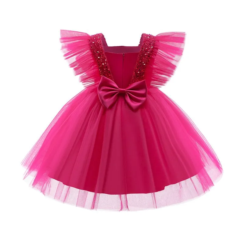 Girls Kids Dresses For Wedding Party Formal Tutu Prom Gown Children Tulle First Communion Bridesmaid Princess Costume 3-8 Year