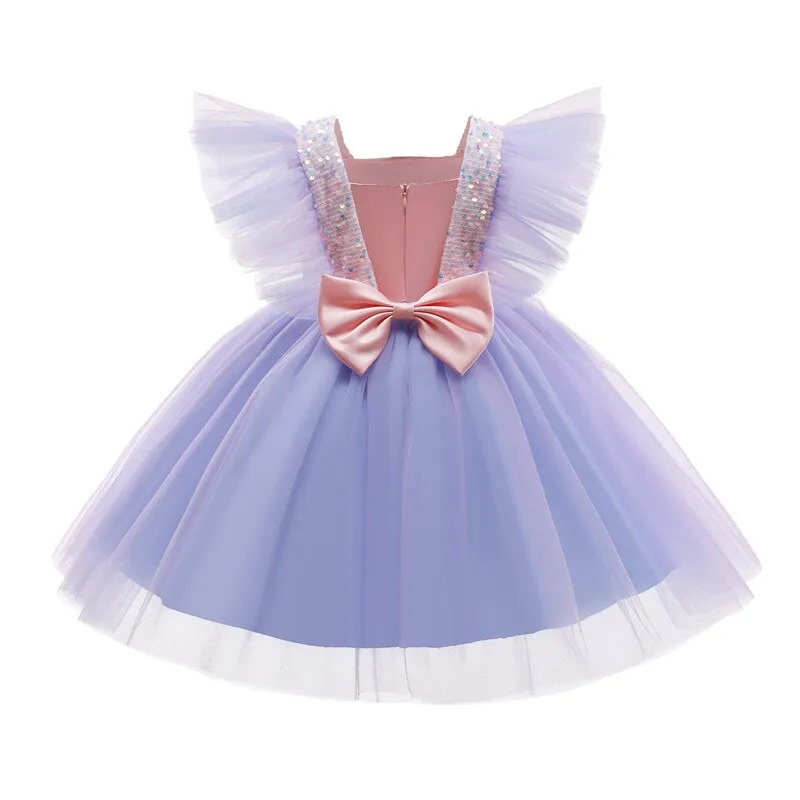 Girls Kids Dresses For Wedding Party Formal Tutu Prom Gown Children Tulle First Communion Bridesmaid Princess Costume 3-8 Year