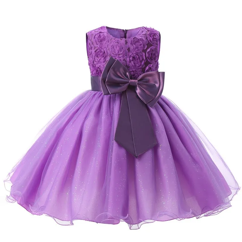 Girls Kids Dresses For Wedding Party Formal Tutu Prom Gown Children Tulle First Communion Bridesmaid Princess Costume 3-8 Year