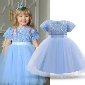 Girls Kids Dresses For Wedding Party Formal Tutu Prom Gown Children Tulle First Communion Bridesmaid Princess Costume 3-8 Year