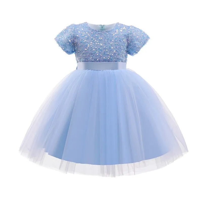 Girls Kids Dresses For Wedding Party Formal Tutu Prom Gown Children Tulle First Communion Bridesmaid Princess Costume 3-8 Year