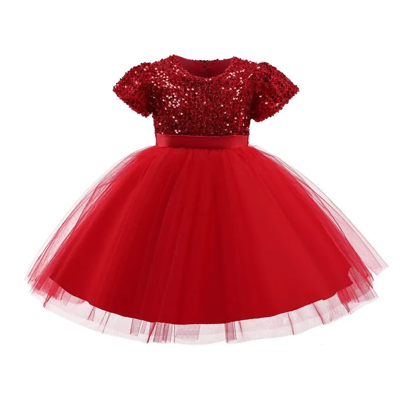 Girls Kids Dresses For Wedding Party Formal Tutu Prom Gown Children Tulle First Communion Bridesmaid Princess Costume 3-8 Year