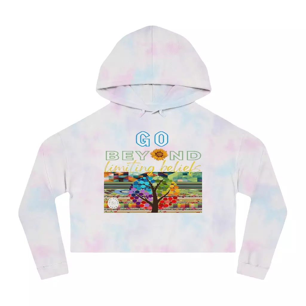 Go Beyond Limiting Beliefs Cropped Hoodie