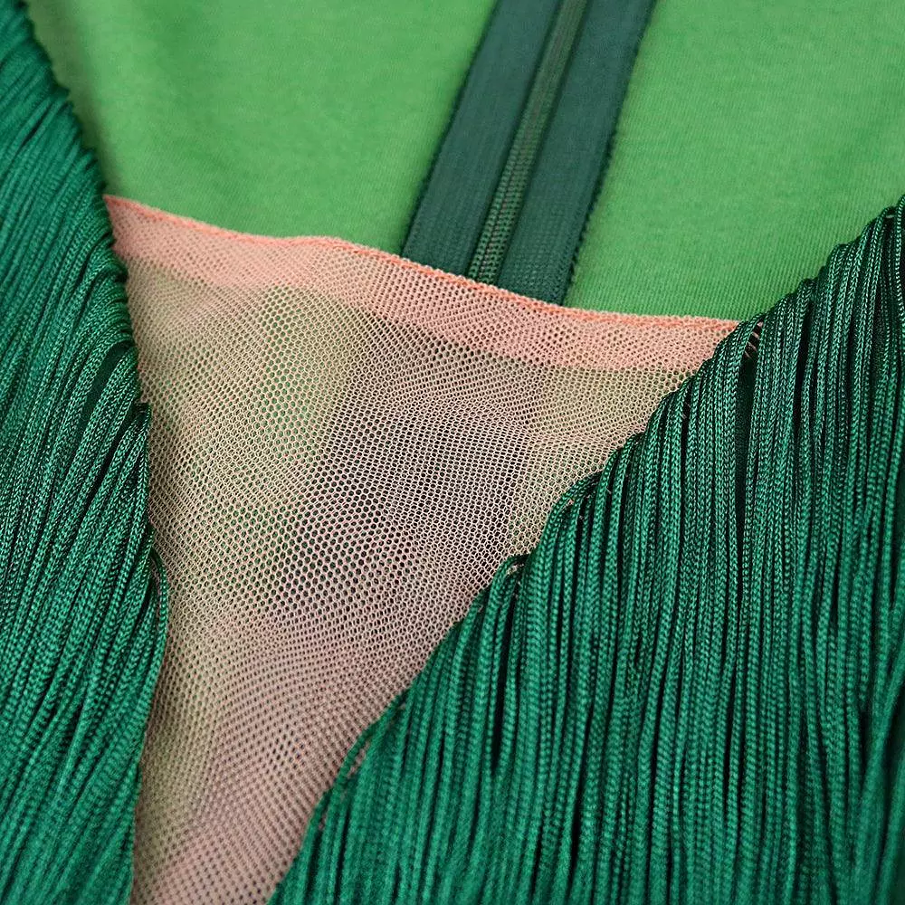 Green Tassel Party Dress