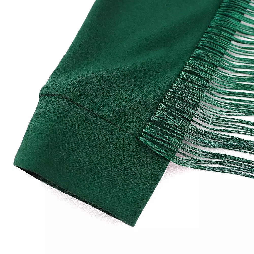 Green Tassel Party Dress